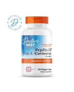 Doctor's Best - Pepzin GI - Zinc-L-Carnosine Complex - 120 V-Caps (75 mg)