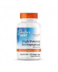 Doctor's Best High Potency Serrapeptase, 120,000 SPU, 270 Veggie Caps