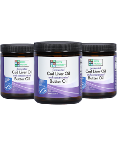 Green Pasture - Gefermenteerde Levertraan/Boter Olie Naturel – 3 x 188 ml gel Voordeelpakket