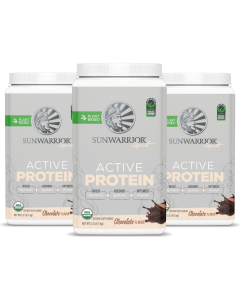 Sunwarrior - Active Protein Chocolate - 3 x 1 kg Voordeelpakket